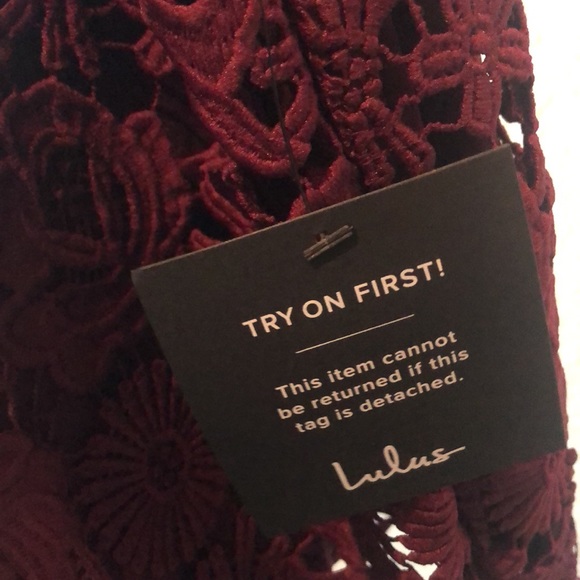 Lulu’s Love Poem Burgundy Lace Mini Dress - Picture 14 of 14